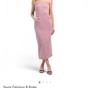 Young Fabulous & Broke Mauve Strapless Dress